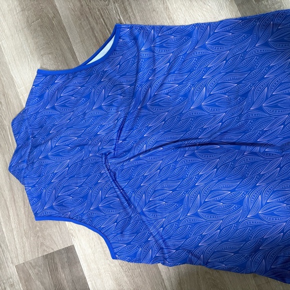 Royal Blue Polo Collar Sleeveless Tank Top - Picture 4 of 5